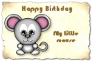 Miniature : Une jolie petite souris pour un joyeux anniversaire. 