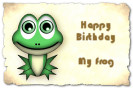 Miniature : Une petite grenouille pour un joyeux anniversaire. 