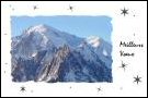 Miniature : Carte postale Bonne Anne 2021 : Montagnes enneiges. 