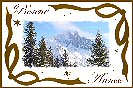 Miniature : Carte postale Bonne Anne 2021 : Montagnes enneiges. 