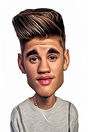 Miniature : Carte postale caricaturale de Justin Bieber