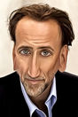 Miniature : Carte postale caricaturale de Nicolas Cage