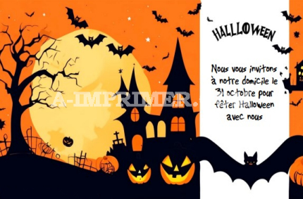 Faire-part de Invitation. Carte d'invitation pour Halloween