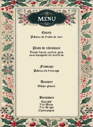 Un menu de Nol