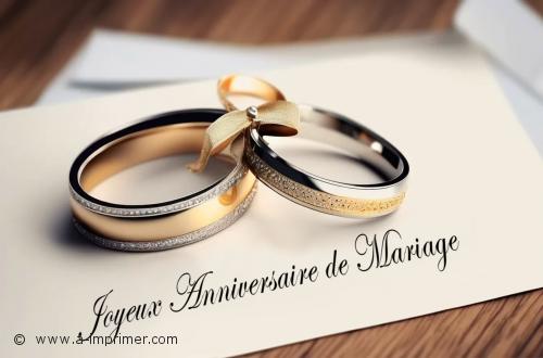 Une jolie carte pour souhaiter un joyeux anniversaire de mariage