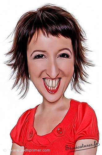 Carte postale caricaturale de Anne Roumanoff