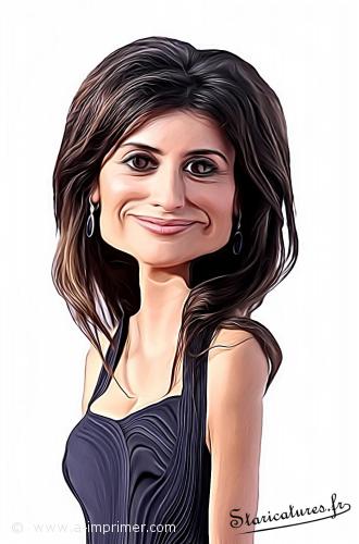 Carte postale caricaturale de Penelope Cruz