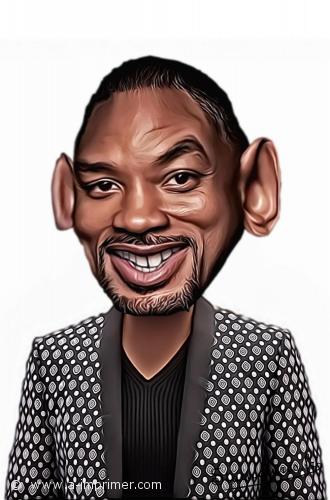 Carte postale caricaturale de Will Smith