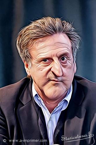 Carte postale caricaturale de Daniel Auteuil