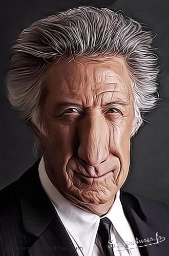 Carte postale caricaturale de Dustin Hoffman