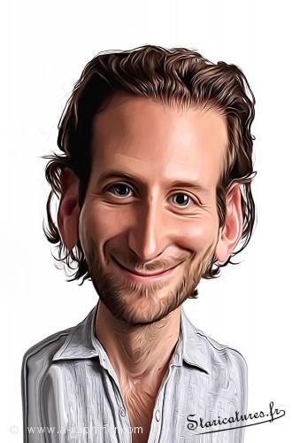 Carte postale caricaturale de Bradley Cooper