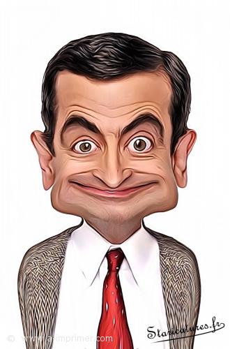 Carte postale caricaturale de Mr Bean