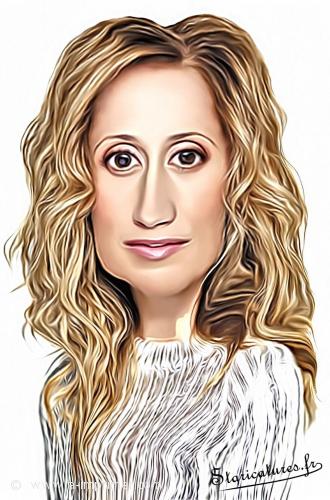 Carte postale caricaturale de Lara Fabian