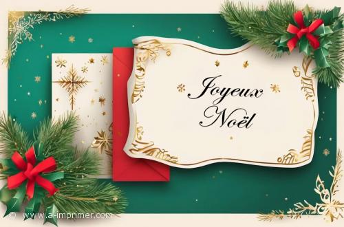 Carte postale pour souhaiter un joyeux Nol